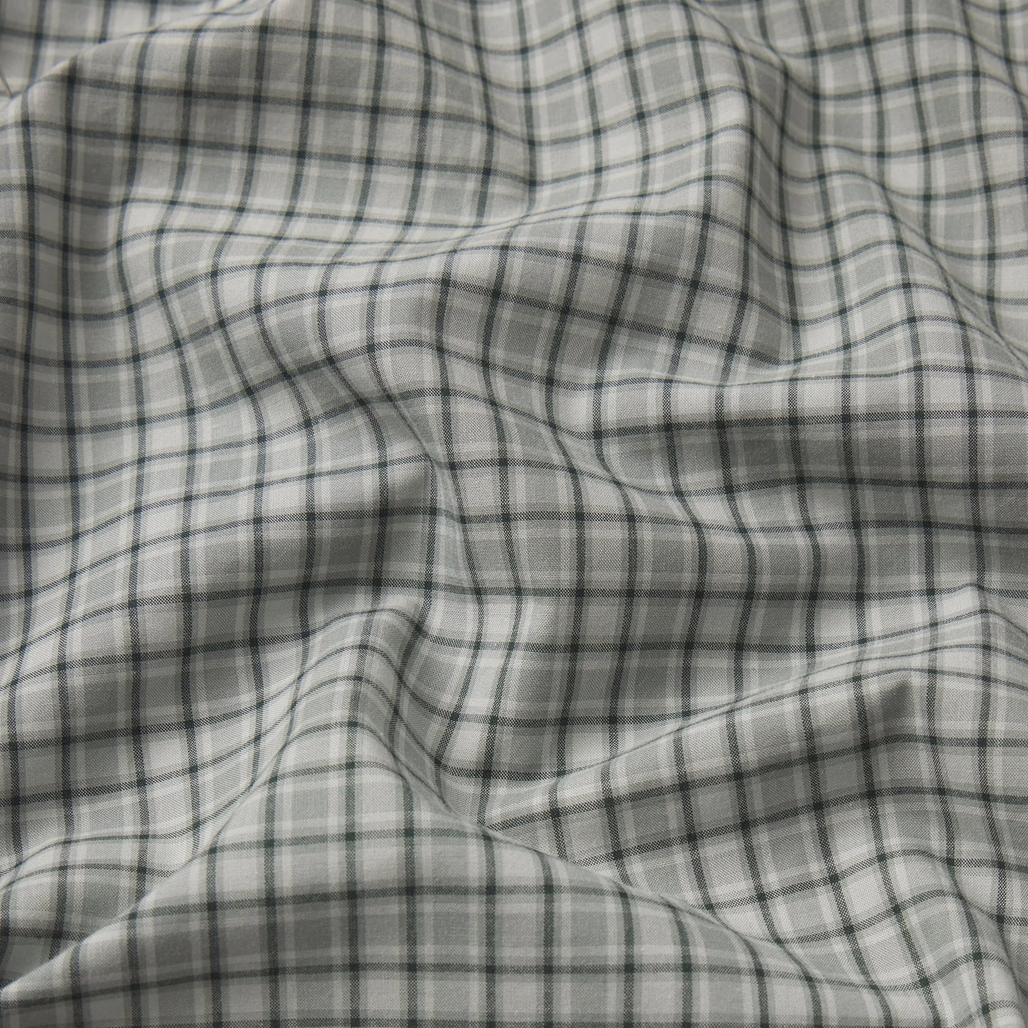 COTTON POPLIN MENS LOGO BAND BOXER | SLATE GREY CHECK