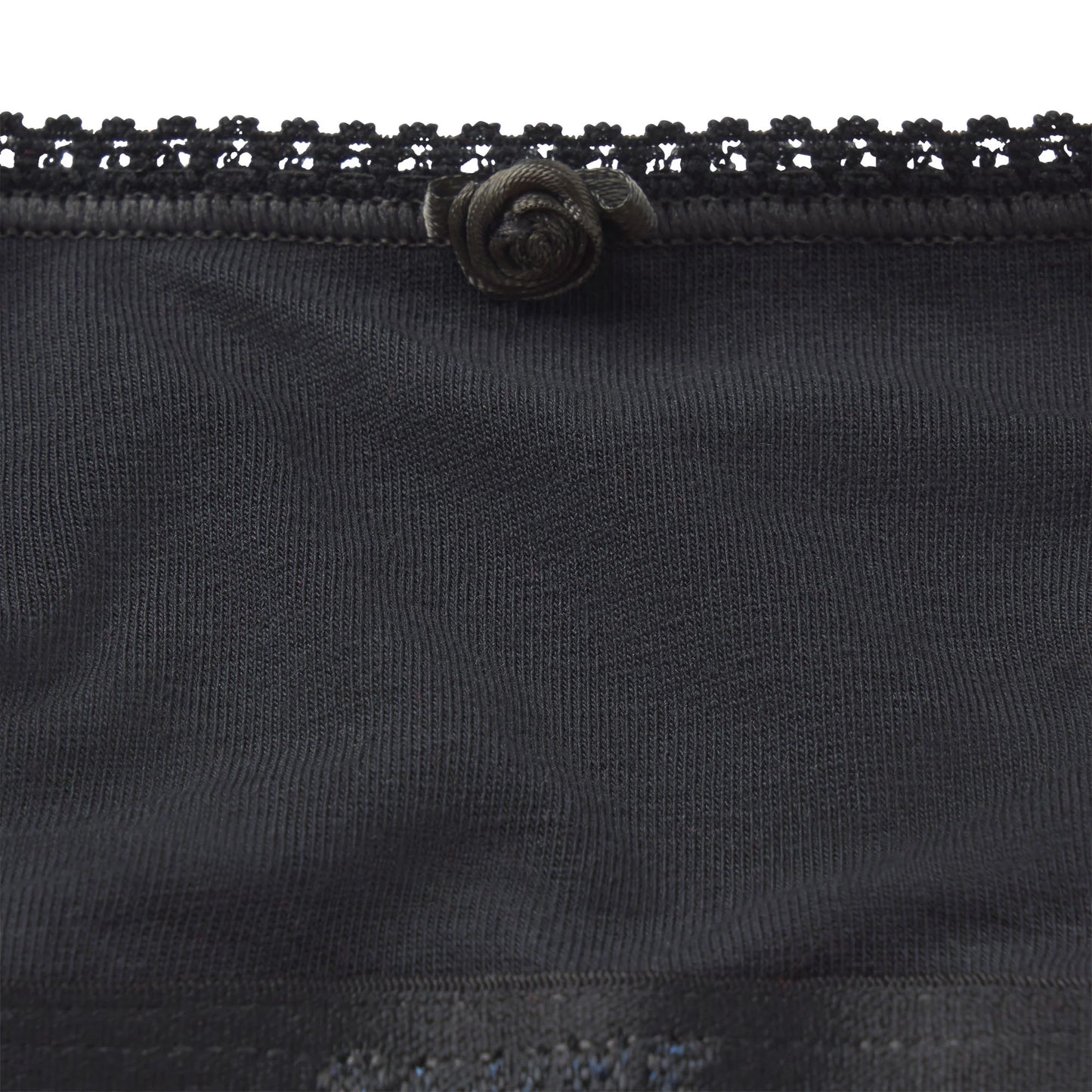 LIGHTWEIGHT COTTON LOGO PICOT SCOOP BRALETTE | SOOT TONAL