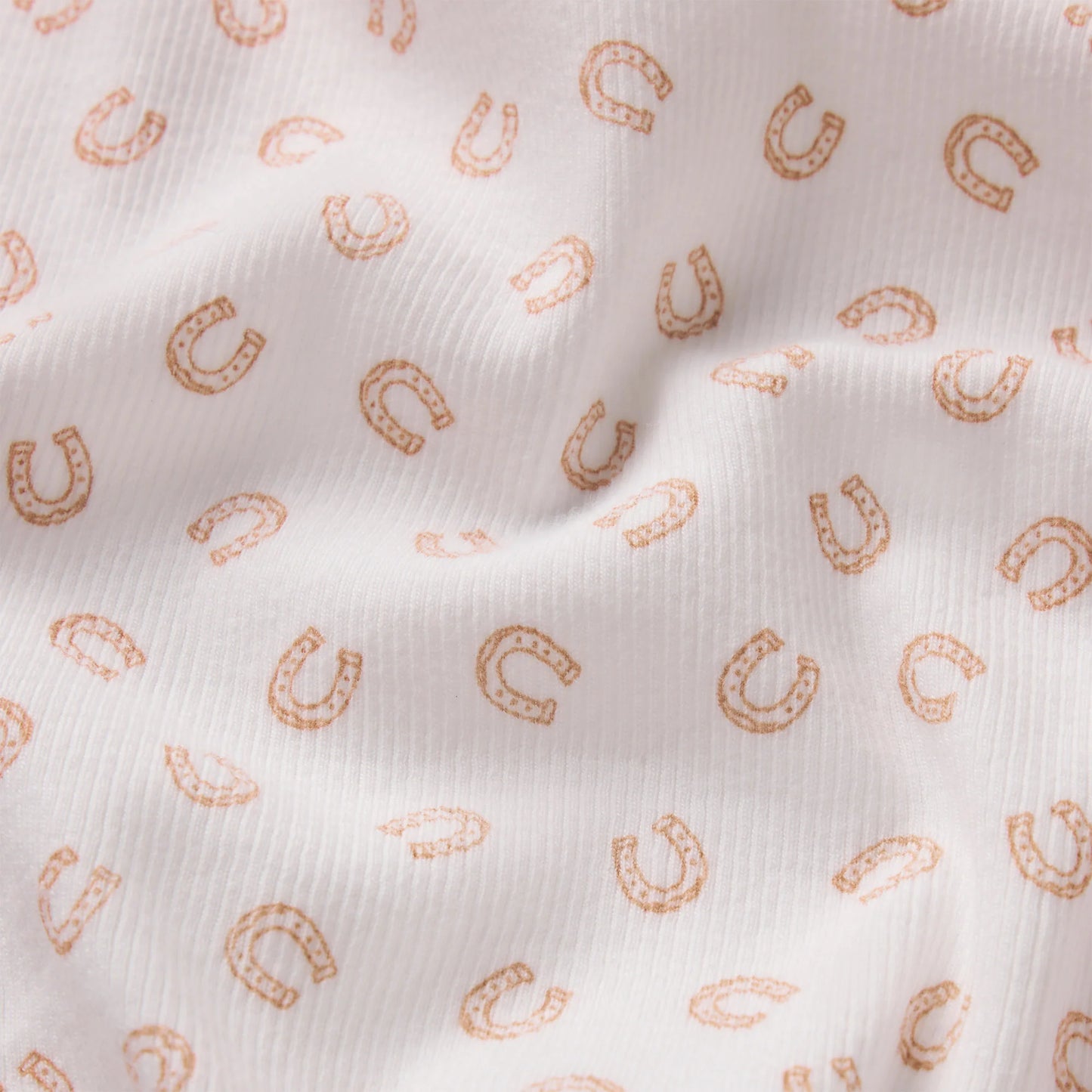 COTTON RIB BOXER | OCHRE HORSESHOE PRINT