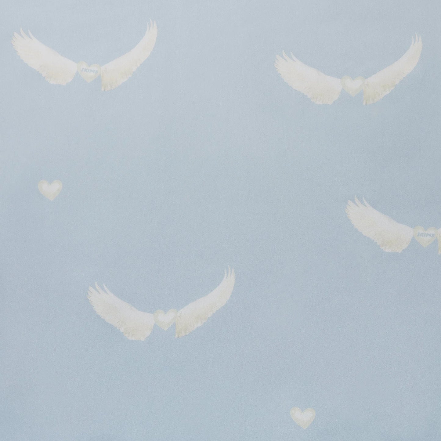 WOVEN SHINE LONG ROBE | AERO WING HEARTS PRINT