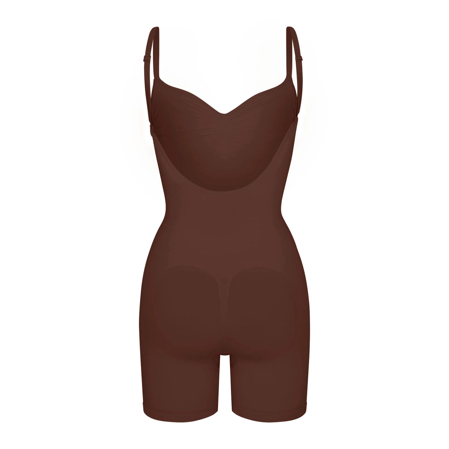 SEAMLESS SCULPT LOW BACK MID THIGH BODYSUIT | COCOA
