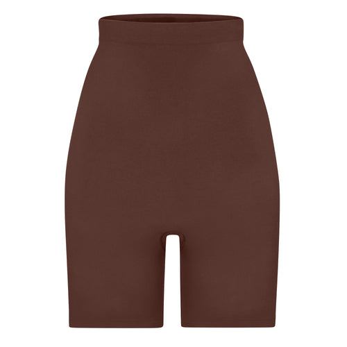 SEAMLESS SCULPT HIGH-WAISTED ABOVE THE KNEE SHORT | COCOA