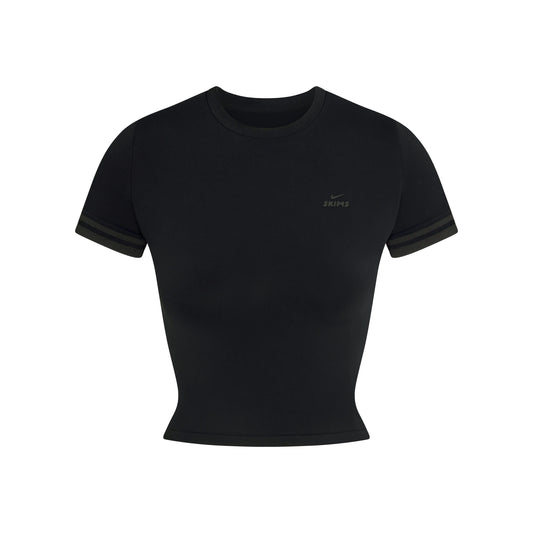 NikeSKIMS STRETCH KNIT CROPPED T-SHIRT | OBSIDIAN