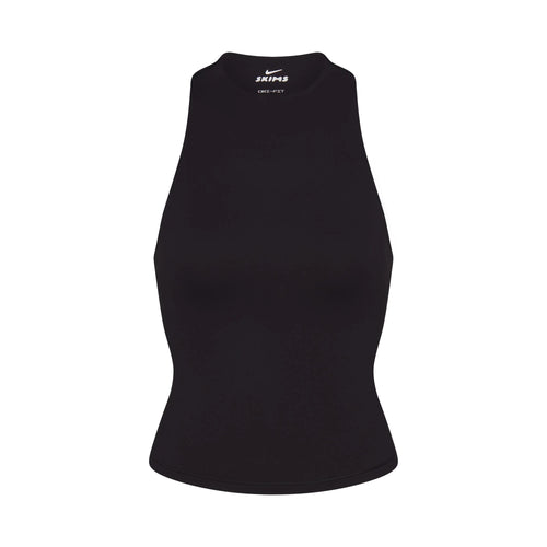 NikeSKIMS MATTE MOCK NECK RACER TANK | OBSIDIAN