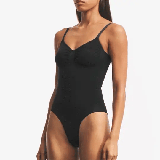 SEAMLESS SCULPT BRIEF BODYSUIT | SAND