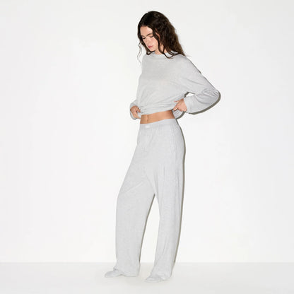 BOYFRIEND LOOSE PANT | LIGHT HEATHER GREY