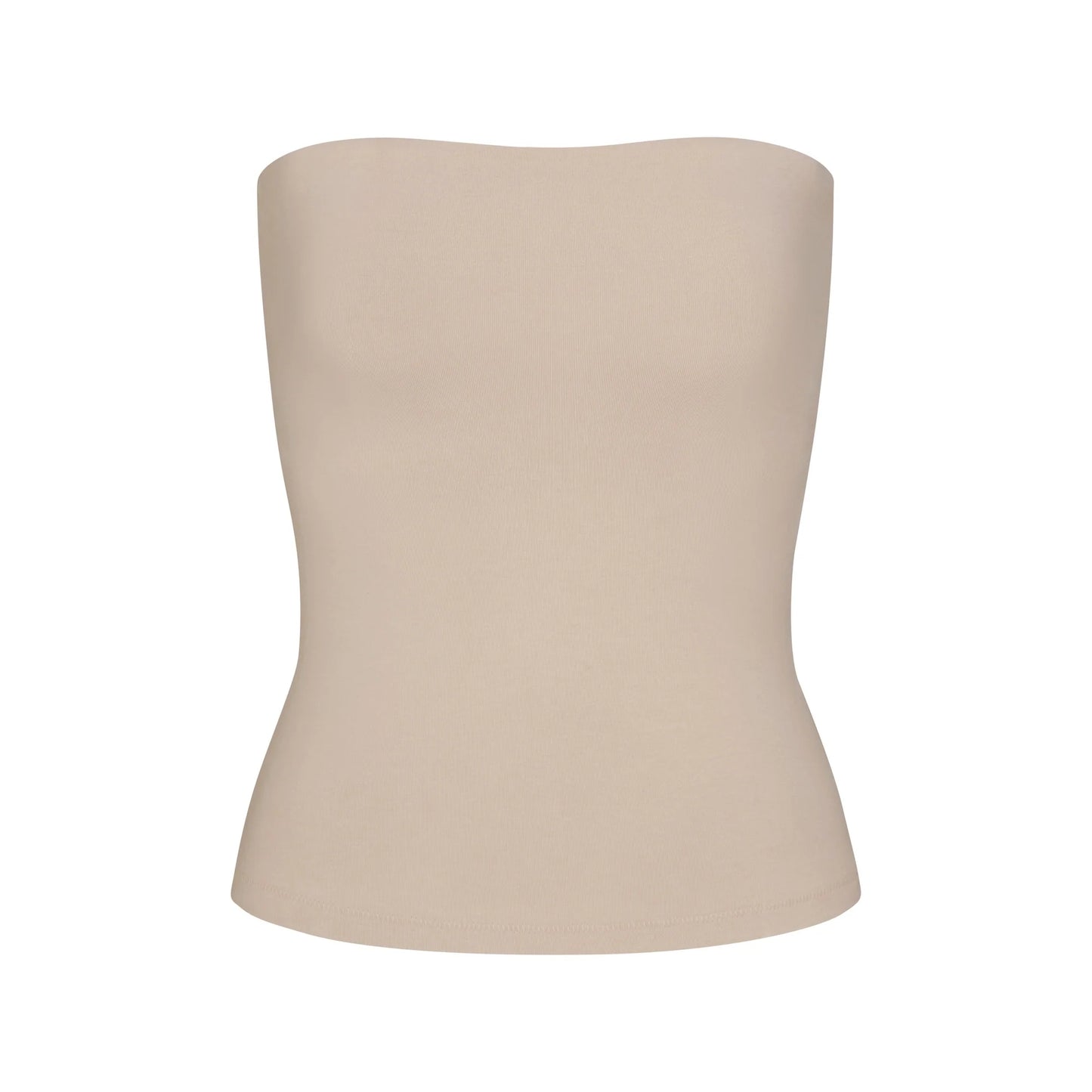 COTTON JERSEY TUBE TOP | STONE