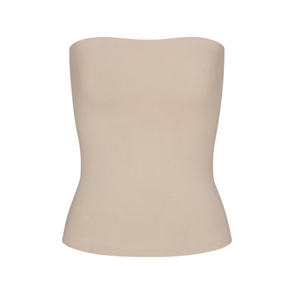 COTTON JERSEY TUBE TOP | STONE