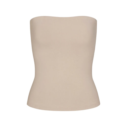 COTTON JERSEY TUBE TOP | STONE