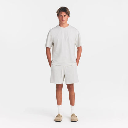 JERSEY LOUNGE MENS RELAXED SHORT | CHALK HEATHER