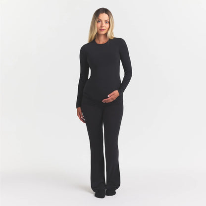 COTTON JERSEY MATERNITY FOLDOVER PANT | SOOT