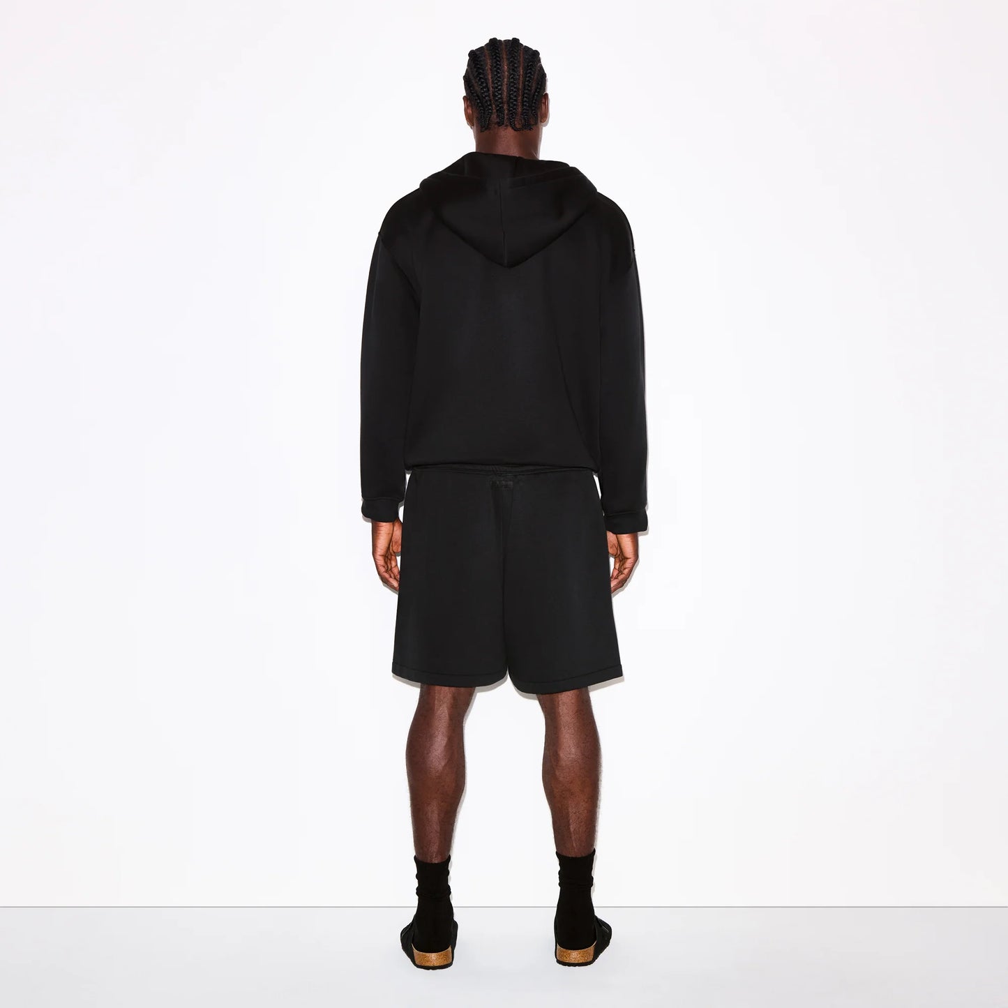 FLEECE LOUNGE MENS RELAXED ZIP UP HOODIE | WASHED ONYX