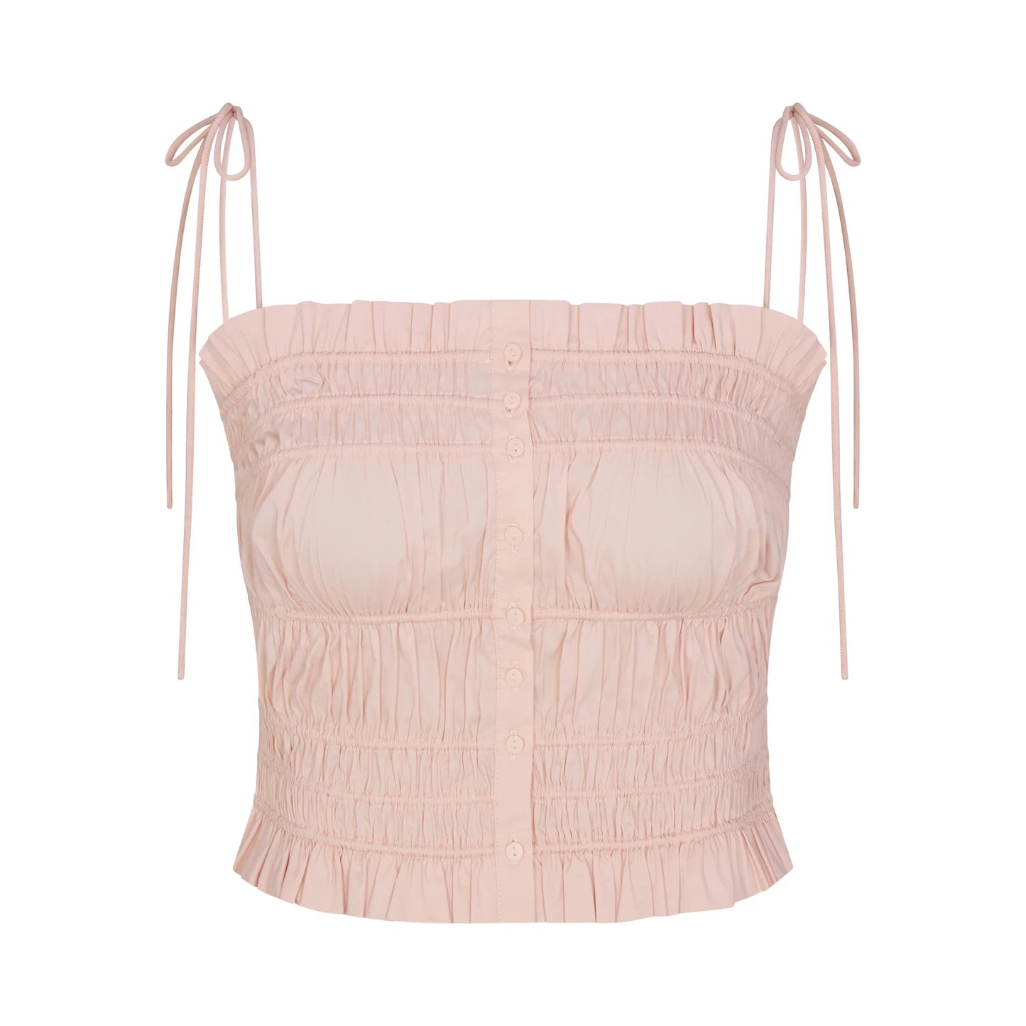 POPLIN APPAREL RUFFLE CAMI | DUSTY PINK