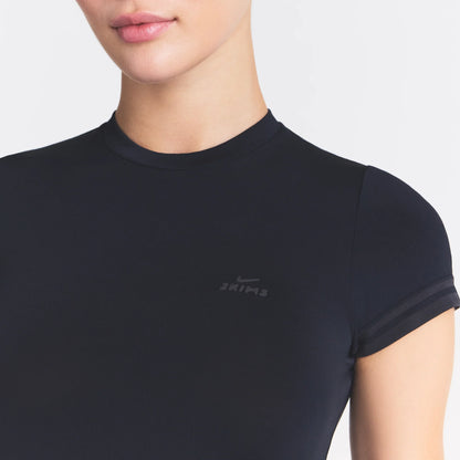 NikeSKIMS STRETCH KNIT CROPPED T-SHIRT | OBSIDIAN