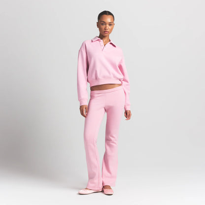 COTTON FLEECE POLO SWEATSHIRT | HALITE
