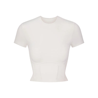 NikeSKIMS MATTE CROPPED CORSET T-SHIRT | IVORY