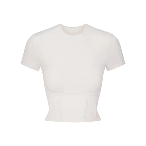 NikeSKIMS MATTE CROPPED CORSET T-SHIRT | IVORY