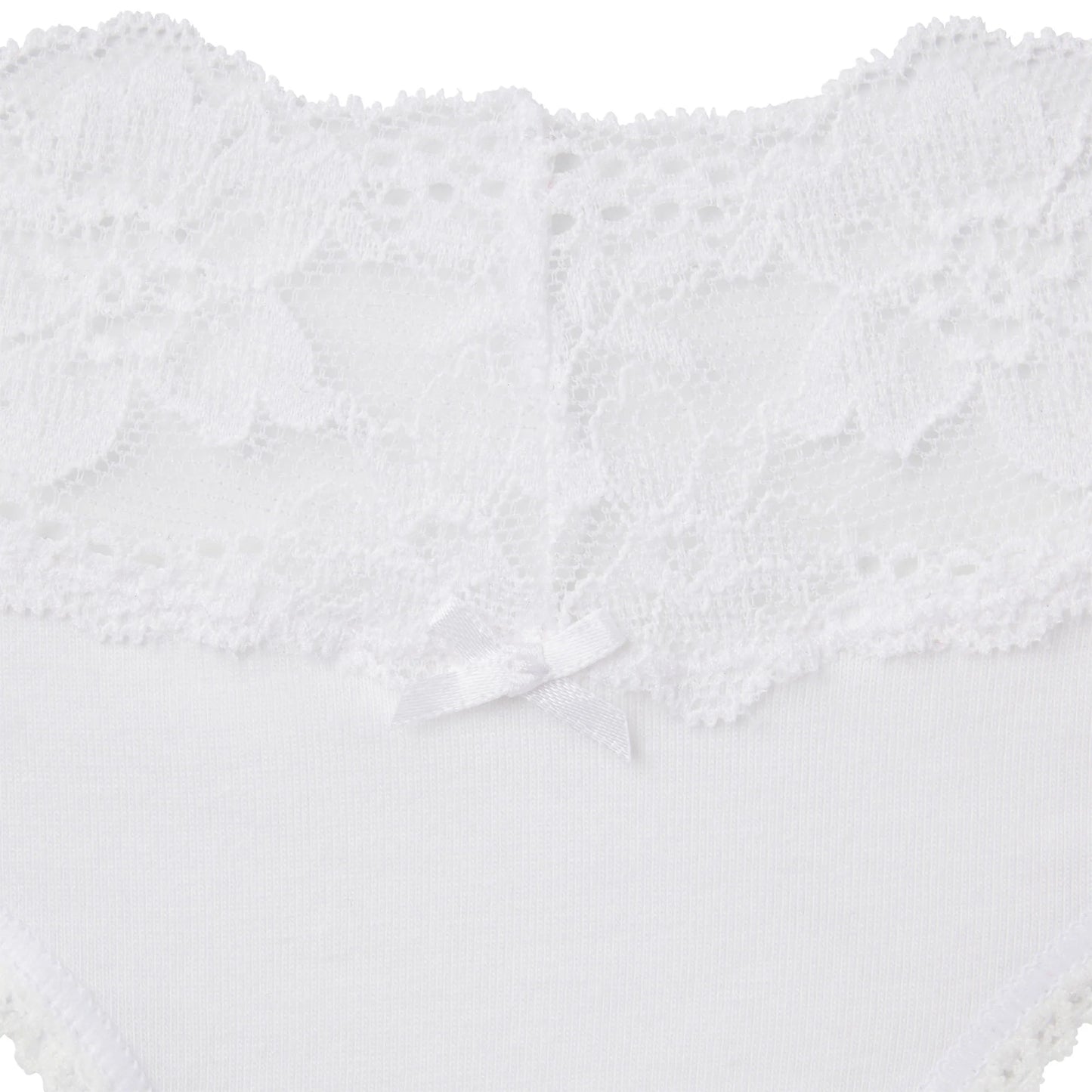 LIGHTWEIGHT COTTON WIDE LACE THONG | SNOW