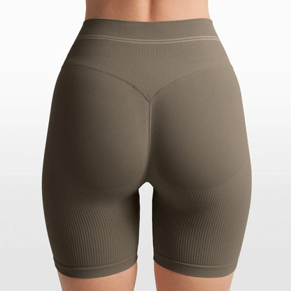 NikeSKIMS RIBBED SEAMLESS 5" BIKER SHORT | DUSTY OAKMOSS