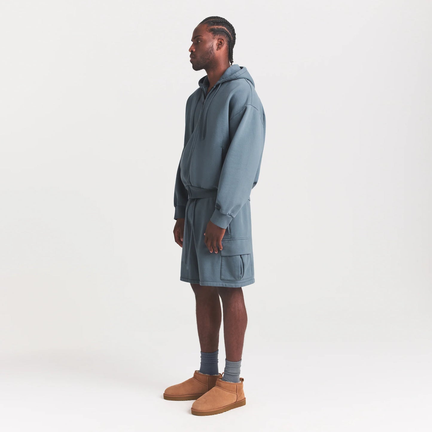 HEAVYWEIGHT FLEECE ZIP UP HOODIE | KYANITE
