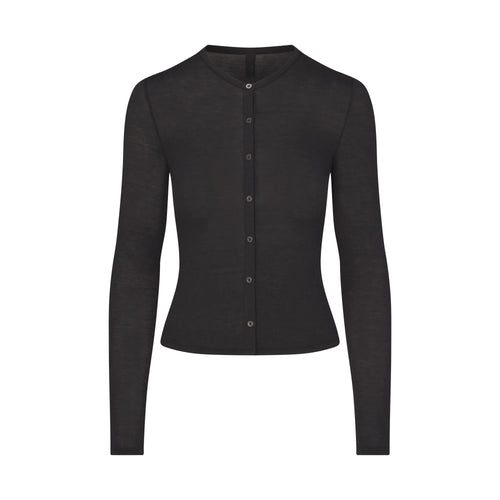 SHEER MODAL CARDIGAN | ONYX