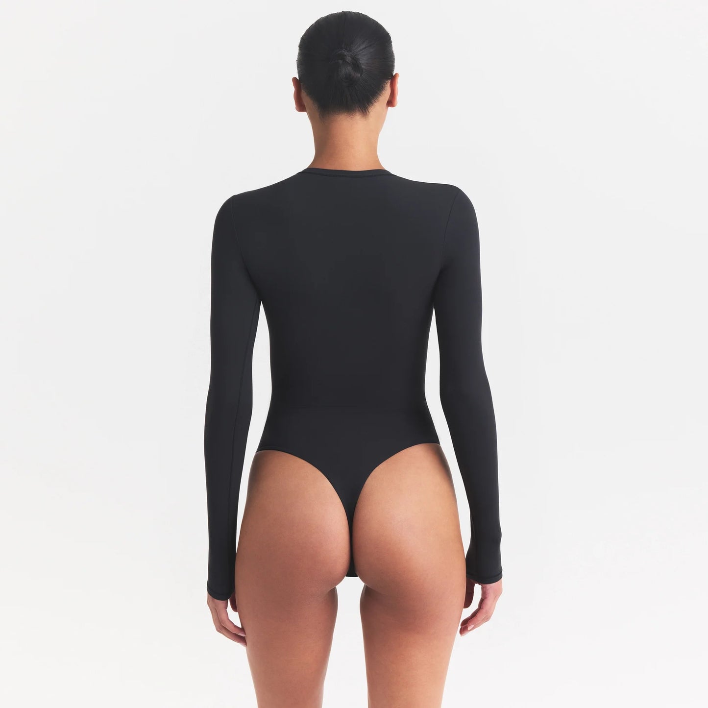 FITS EVERYBODY LONG SLEEVE CREW NECK BODYSUIT | ONYX
