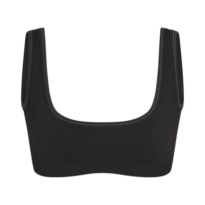 NikeSKIMS RIBBED SEAMLESS MICRO SCOOP BRA | OBSIDIAN