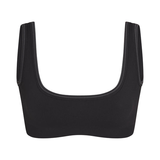 NikeSKIMS RIBBED SEAMLESS MICRO SCOOP BRA | OBSIDIAN