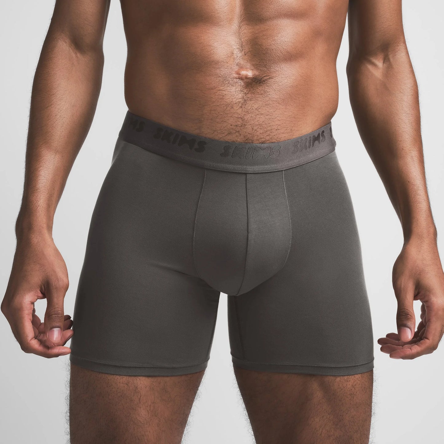 SKIMS STRETCH MENS 5" BOXER BRIEF | GUNMETAL