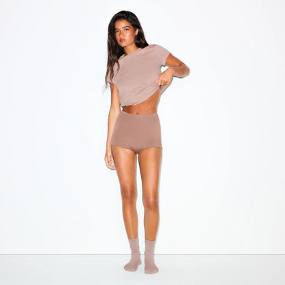 PERIOD PANTIES BOY SHORT | UMBER