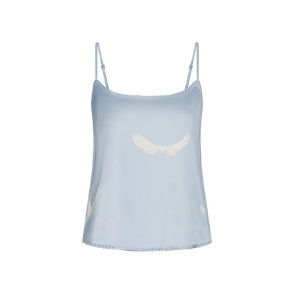 WOVEN SHINE CAMI AND SHORT SLEEP SET | AERO WING HEARTS PRINT