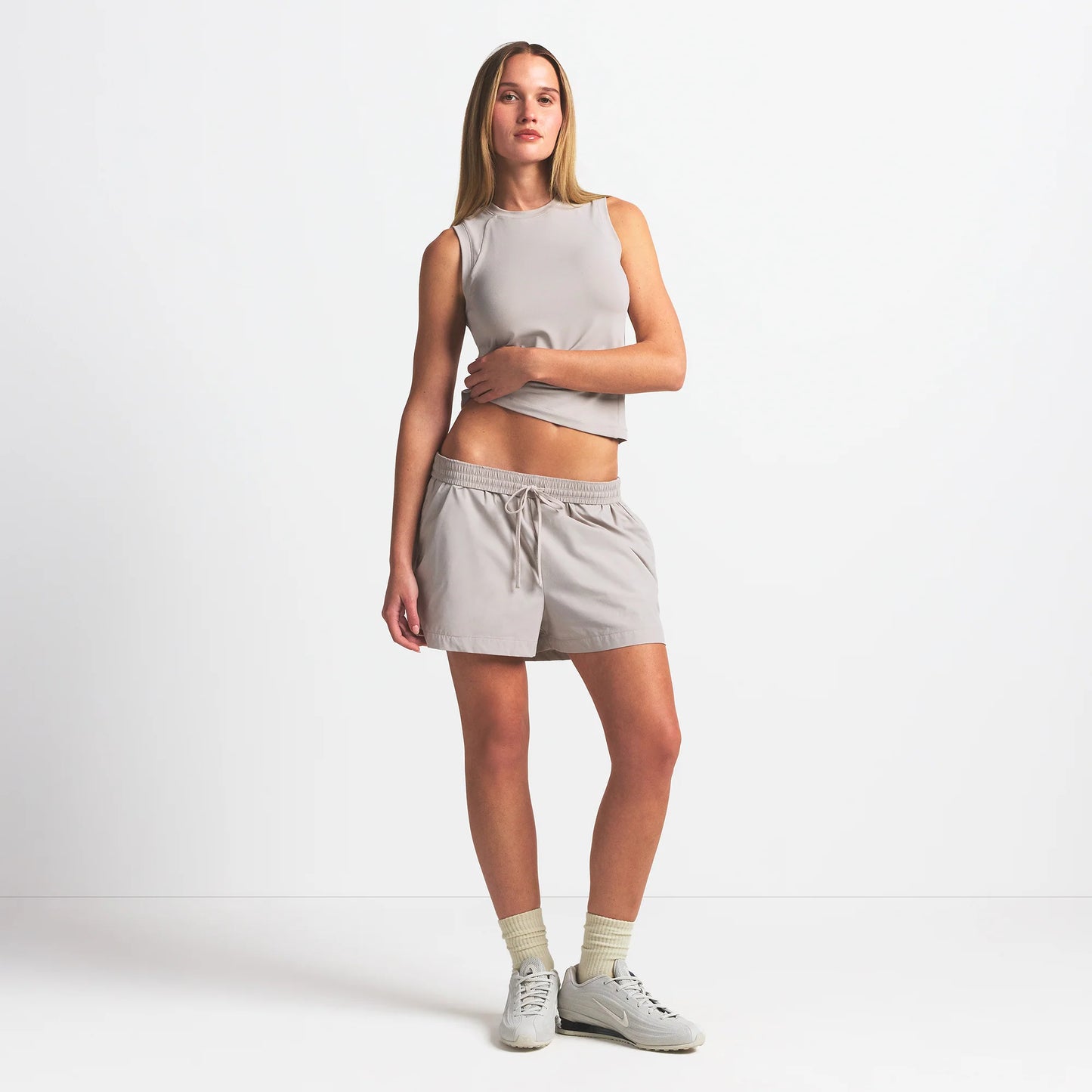 NikeSKIMS WOVEN NYLON 5" TRACK SHORT | STONE