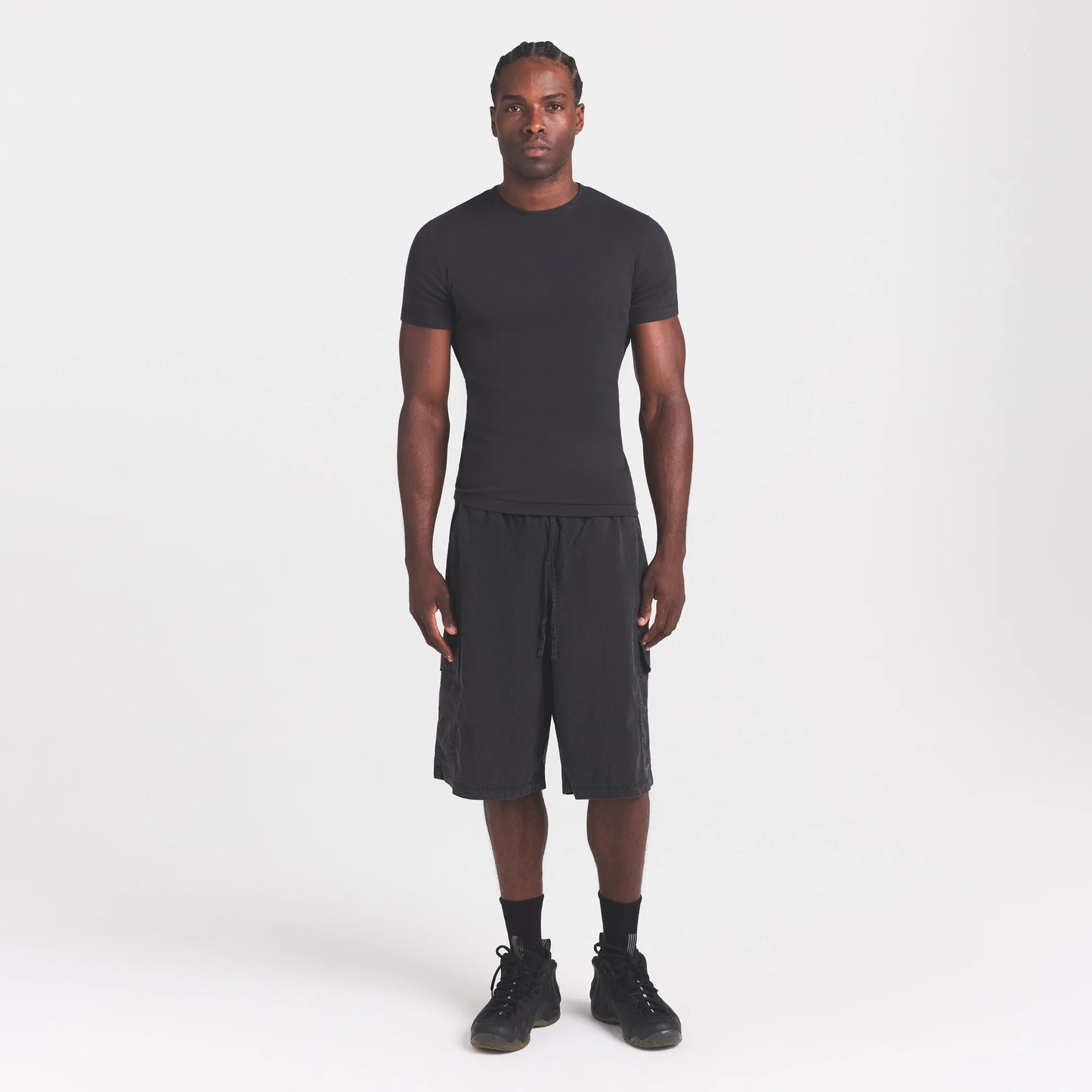 SKIMS COTTON RIB MENS T-SHIRT | ONYX