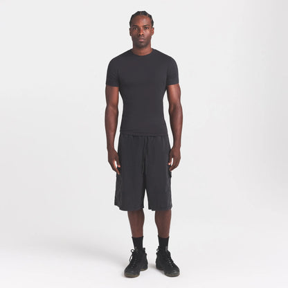 SKIMS COTTON RIB MENS T-SHIRT | ONYX