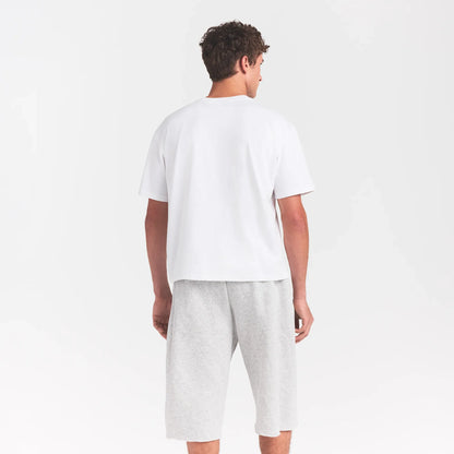 HEAVYWEIGHT COTTON MENS RELAXED CROPPED CREWNECK | CHALK