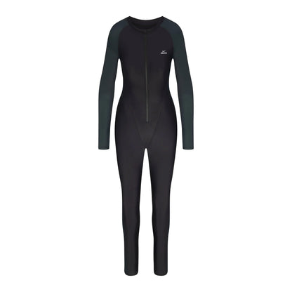 NikeSKIMS SHINE ZIP FRONT LONG ONE PIECE | OBSIDIAN AND DARK TEAL
