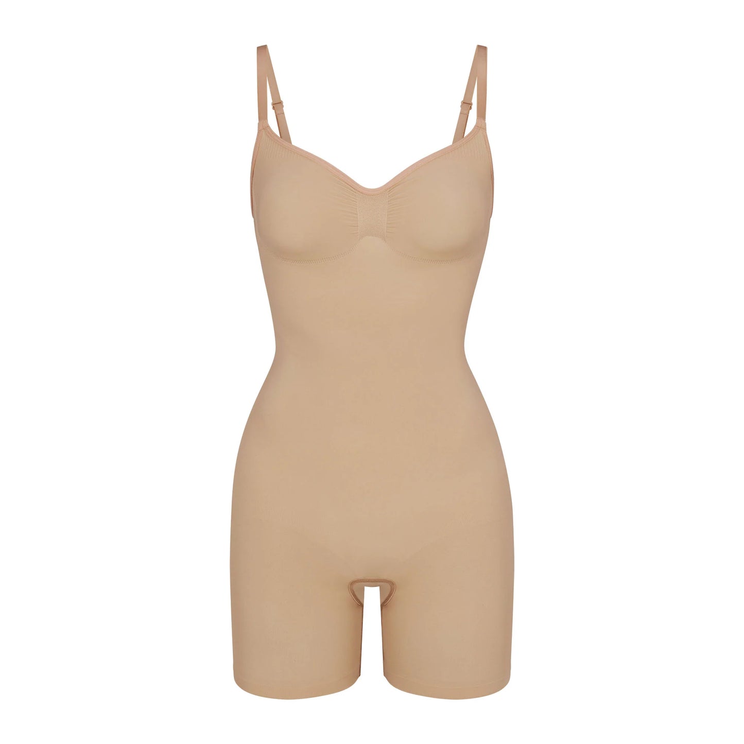 SEAMLESS SCULPT MID THIGH BODYSUIT | CLAY