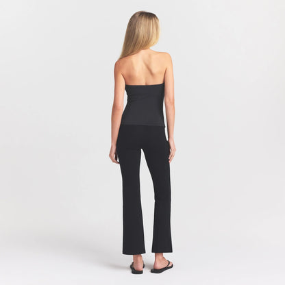 THE ESSENTIAL COLLECTION HIGH-WAISTED CROPPED KICK FLARE PANT | OBSIDIAN