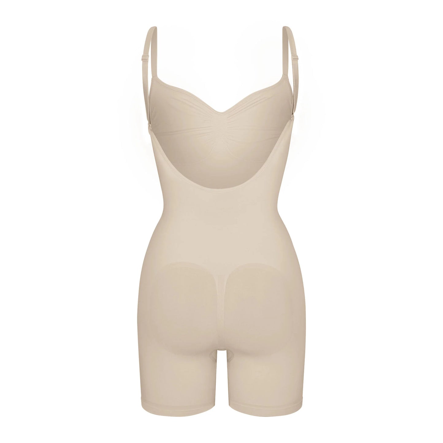 SEAMLESS SCULPT LOW BACK MID THIGH BODYSUIT | SAND