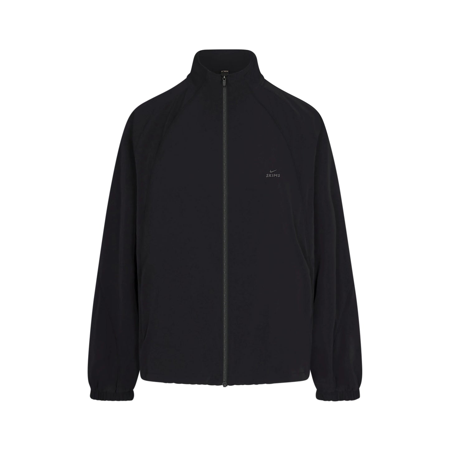 NikeSKIMS STRETCH NYLON OVERSIZED TRACK JACKET | OBSIDIAN