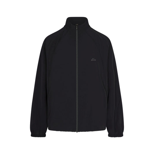 NikeSKIMS STRETCH NYLON OVERSIZED TRACK JACKET | OBSIDIAN