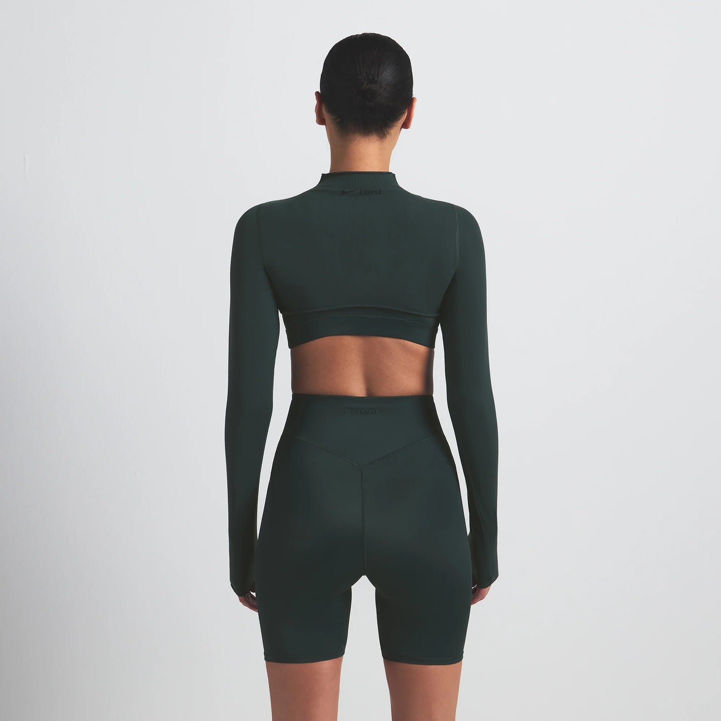 NikeSKIMS SHINE BONDED WAIST 5" BIKER SHORT | DARK TEAL