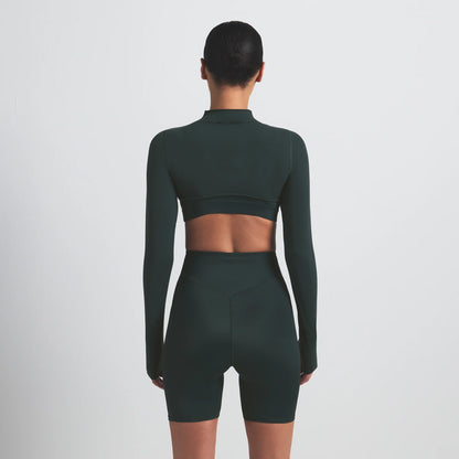 NikeSKIMS SHINE BONDED WAIST 5" BIKER SHORT | DARK TEAL