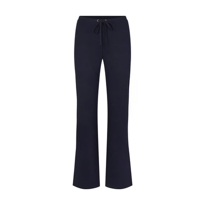 DRAPEY FRENCH TERRY STRAIGHT LEG PANT | NAVY