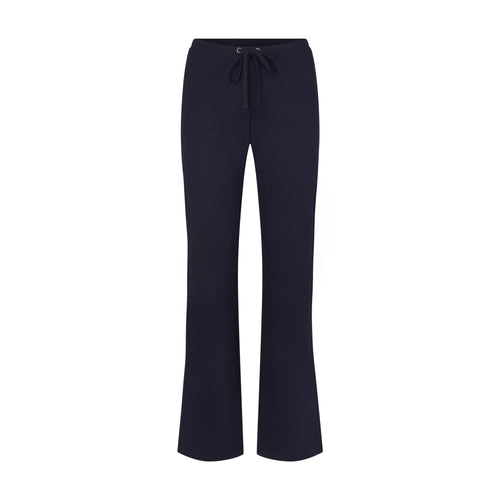 DRAPEY FRENCH TERRY STRAIGHT LEG PANT | NAVY