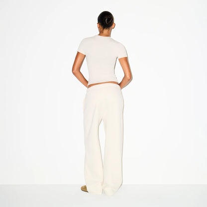COTTON FLEECE CLASSIC STRAIGHT LEG PANT | OATMEAL HEATHER