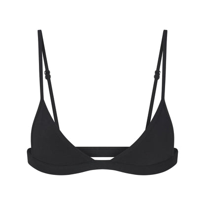 EVERYDAY COTTON TRIANGLE BRALETTE | ONYX