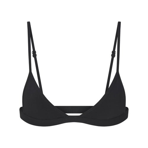 EVERYDAY COTTON TRIANGLE BRALETTE | ONYX
