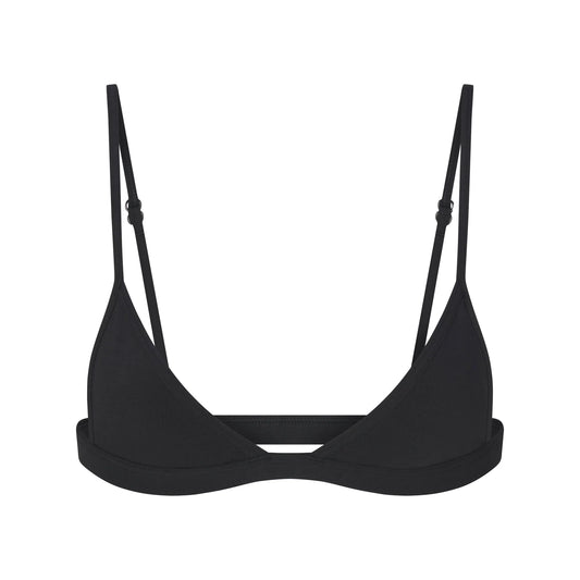 EVERYDAY COTTON TRIANGLE BRALETTE | ONYX