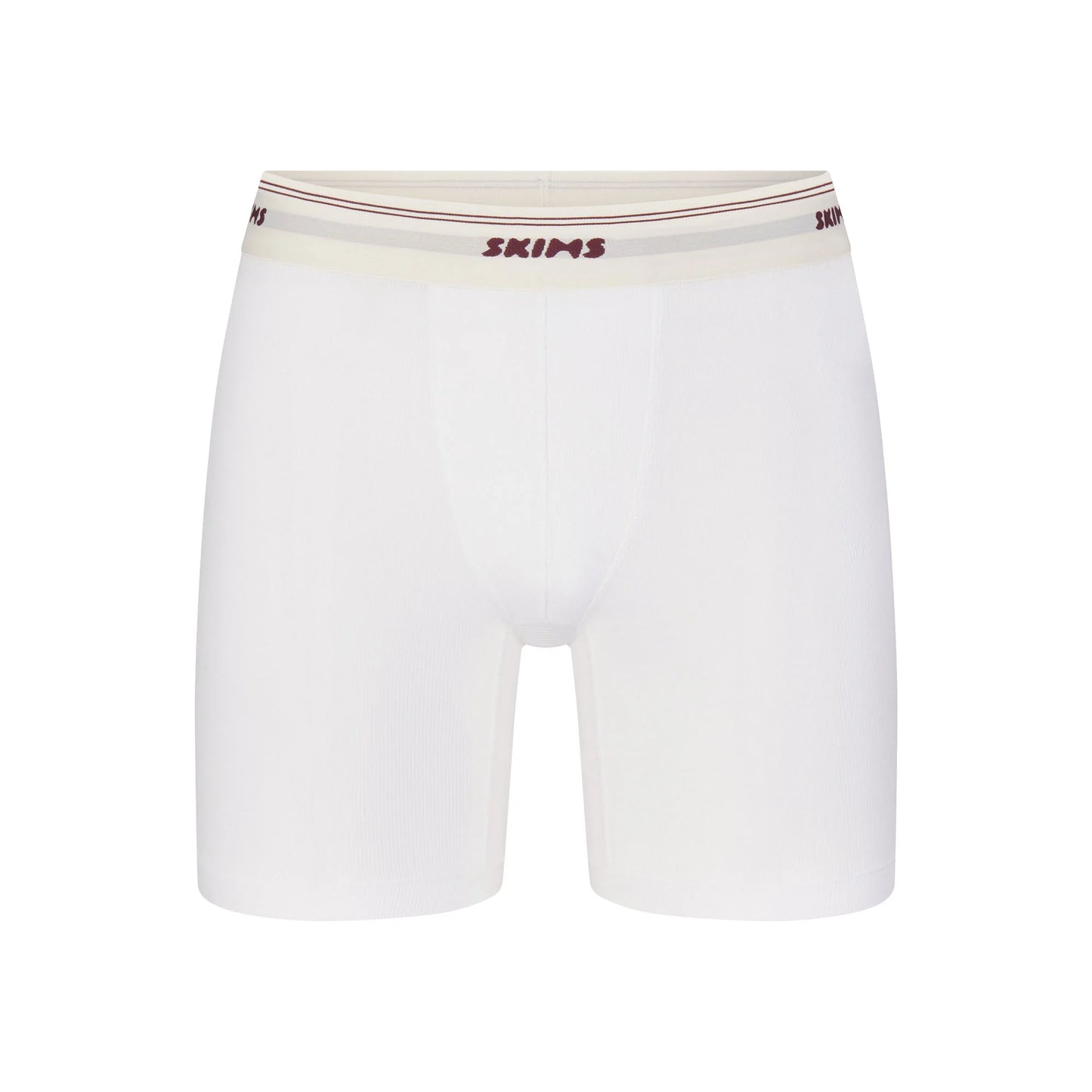SKIMS COTTON RIB MENS 5" BOXER BRIEF | CHALK